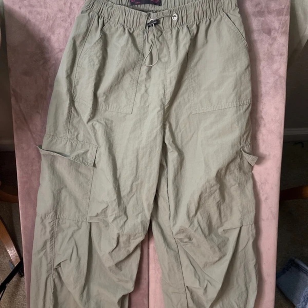 No Boundaries Olive Wide Leg Cargo Jumpsuit Pants